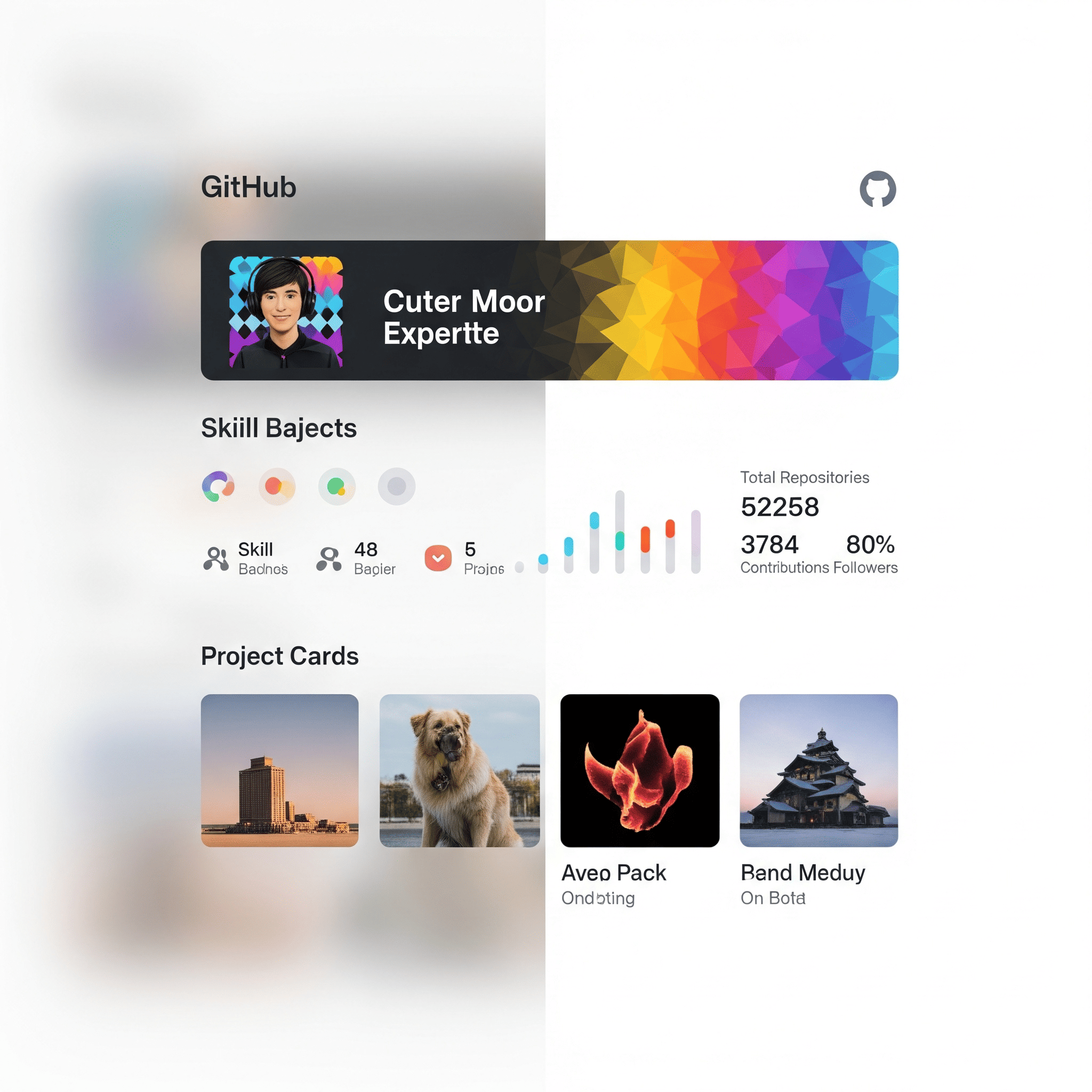 GitHub Profile Builder Interface